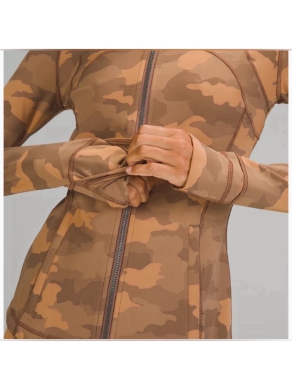 Lululemon Hooded Define Jacket *Nulu in Heritage Camo Beige Multi size 10